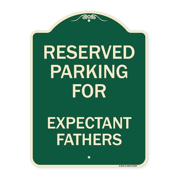 Signmission Parking Reserved for Expectant Fathers Heavy-Gauge Aluminum Sign, 18" L, 24" H, G-1824-23389 A-DES-G-1824-23389 - main
